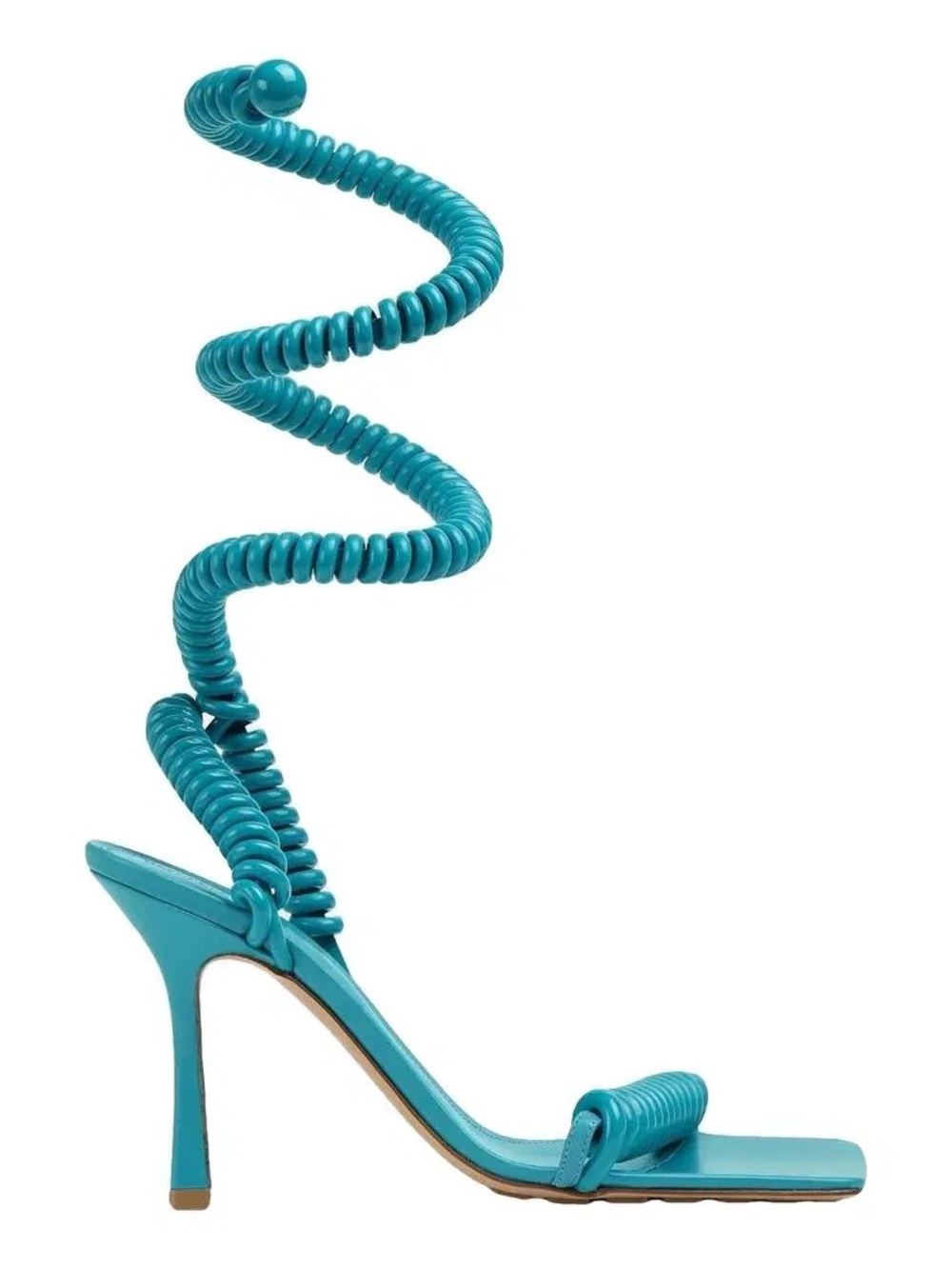 - NEW Bottega Veneta Turquoise Spiral Wrap Stiletto Sandal BT
